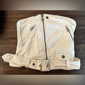 Cream DSQUARED2 Sleeveless Top